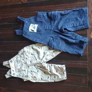 Carter's Overalls Size 3 Months Dinos Puppy Neutral Basic Unisex